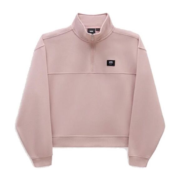 NWT Vans Leighton Half Zip Fleece Pullover Light Pink Size XS - Picture 1 of 8